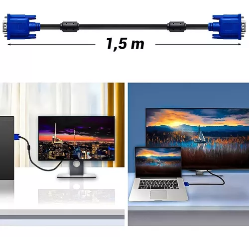 Cable VGA-VGA 1.5 metros