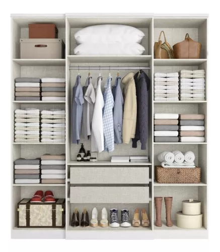 Ropero 4 Puertas  Splendoor Glass  Color Blanco