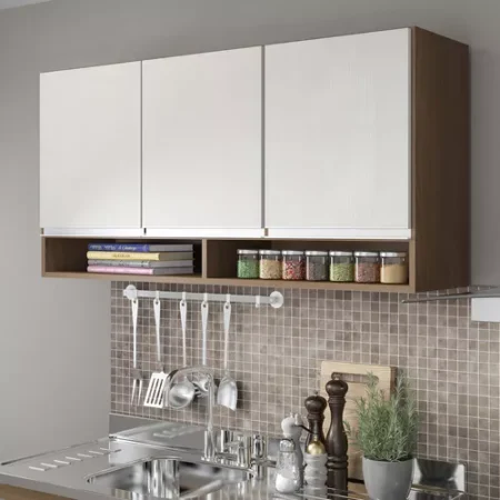 Mueble Alacena Aéreo De Cocina 3 Puertas De Colgar 1.20 Mdp Color Beige/marrón: imagen 2