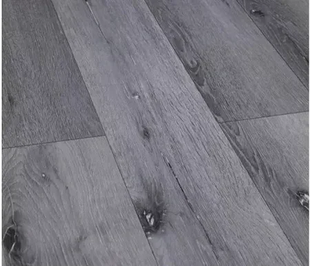 Piso Autoadhesivo Vinílico Tipo Madera Gris Oscuro - En listones