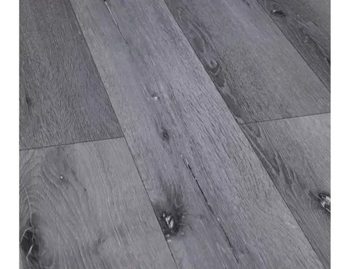 Piso Autoadhesivo Vinílico Tipo Madera Gris Oscuro - En listones