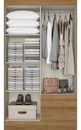 Ropero Artis 4 Puertas Astro Almendra Color Marrón Claro De Mdp: imagen 2