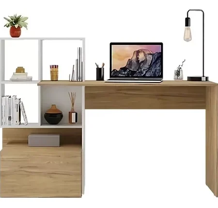 Escritorio De Madera Atlantis Para Oficina Color Blanco: imagen 4