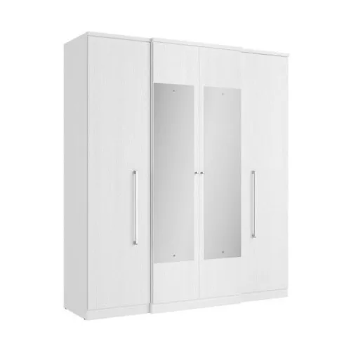 Ropero 4 Puertas  Splendoor Glass  Color Blanco
