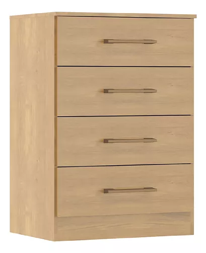 Juego De 2 Cómodas Cajoneras Zapatera 4 Cajones Dormitorio