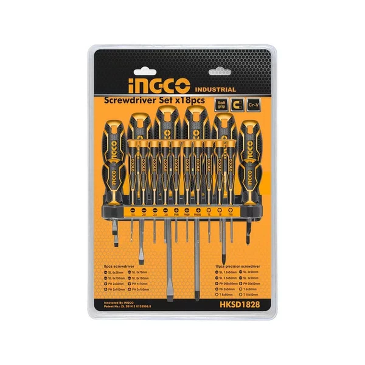 Ff Juego 18 Destornilladores Ingco Hksd1828 Industrial Torx: imagen 1