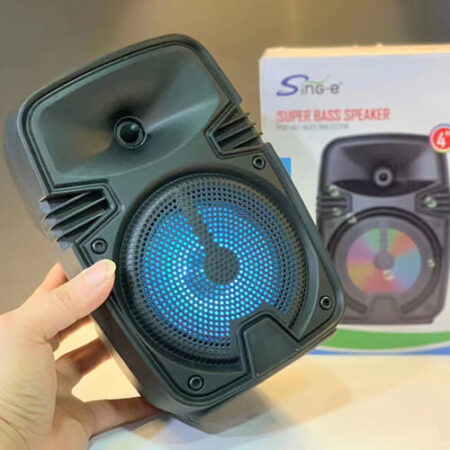 Imperdible Parlante Portátil Bluetood Sd Usb Luces Colores Color Negro: imagen 2