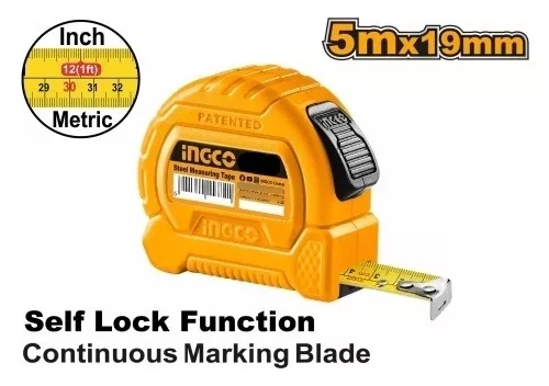 Cinta Métrica 5m X 19mm Ingco