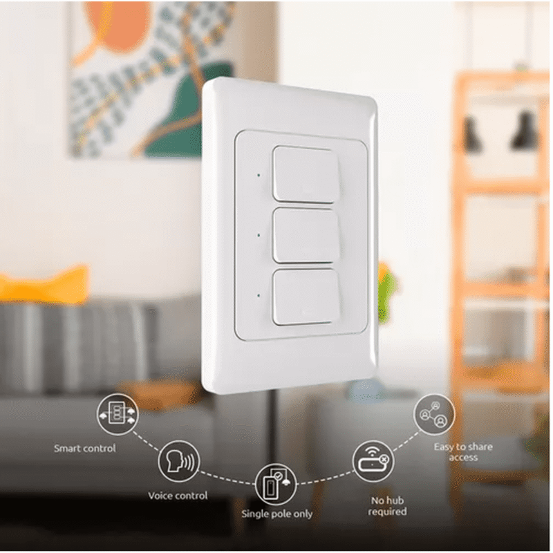 Interruptor De Luz Inteligente De 3 Circuitos Wi-fi Nexxt