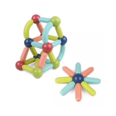 Juego De Bloques Magnético 42 Piezas Con Caja Plástico