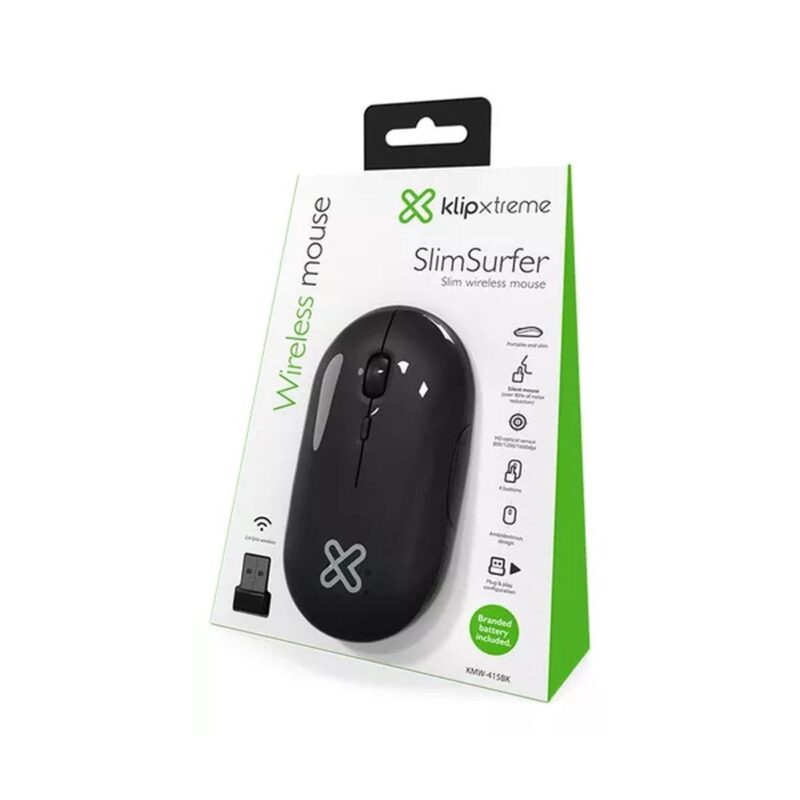 Klip Xtreme Krown Kmw-415bk Mouse Inalámbrico Óptico Negro