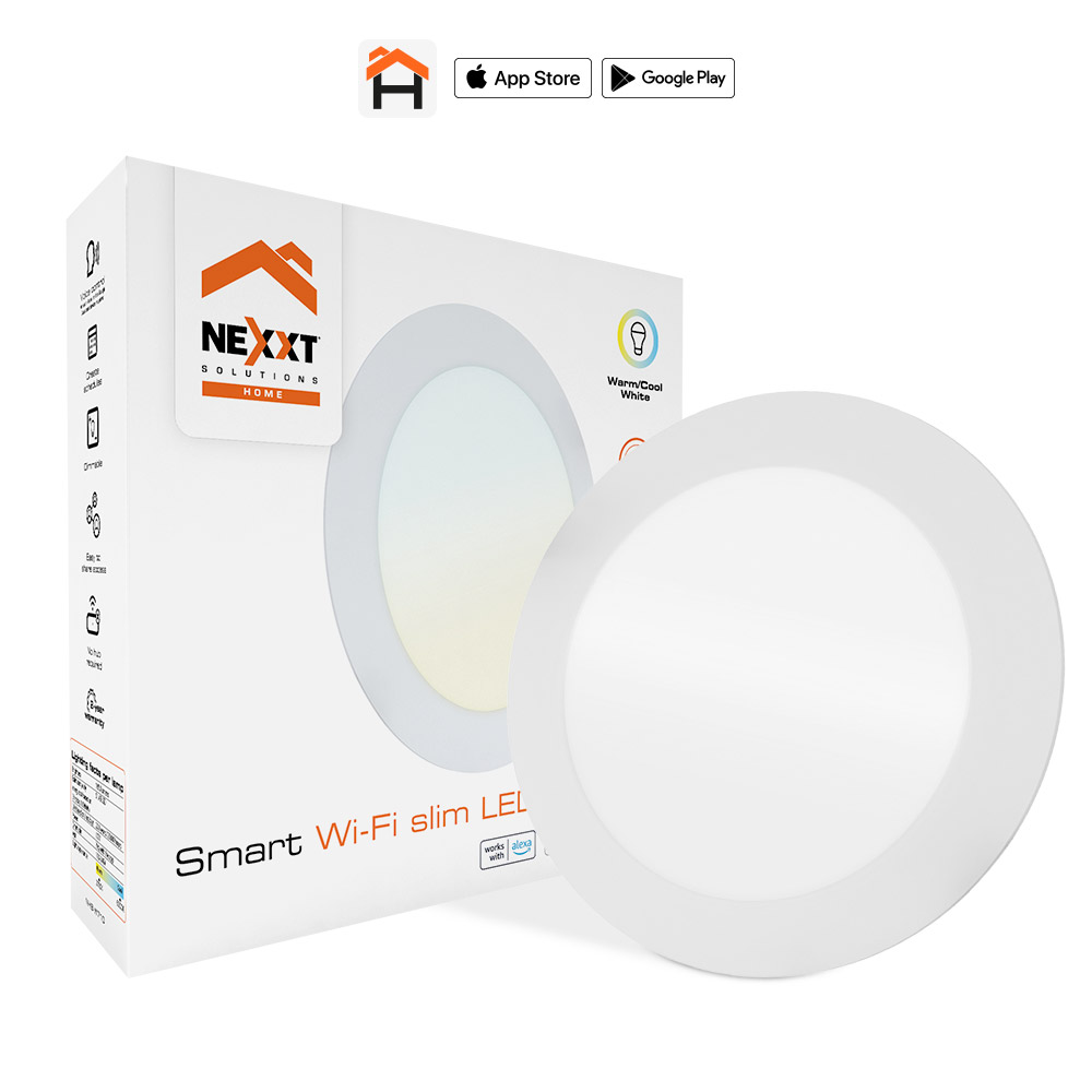 Panel LED Slim Inteligente Wi-Fi Nexxt Solutions – Luz Cálida/Fría Regulable: imagen 1