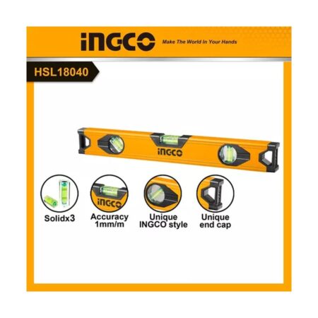 Nivel Aluminio (40cm) Ingco Hsl18040 Amarillo: imagen 3