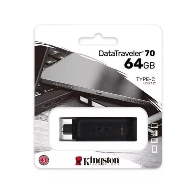 Pendrive Kingston DataTraveler 70 DT70 64GB 3.2 Gen 1 negro