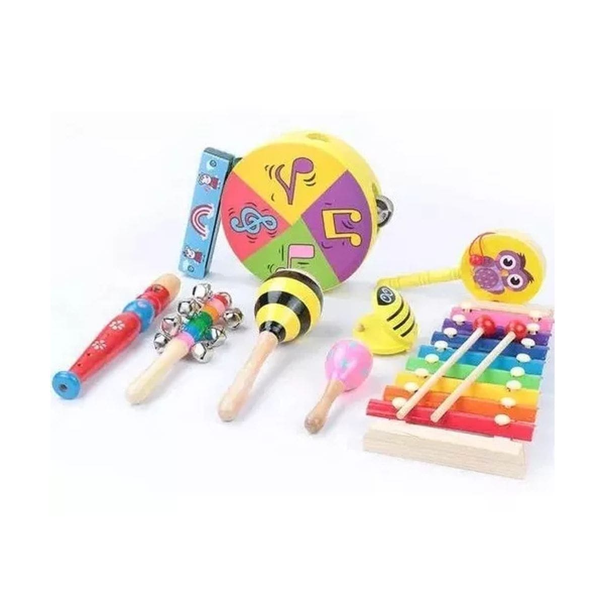 Set De 9 Instrumentos Musicales En Caja De Madera Infantil: imagen 3