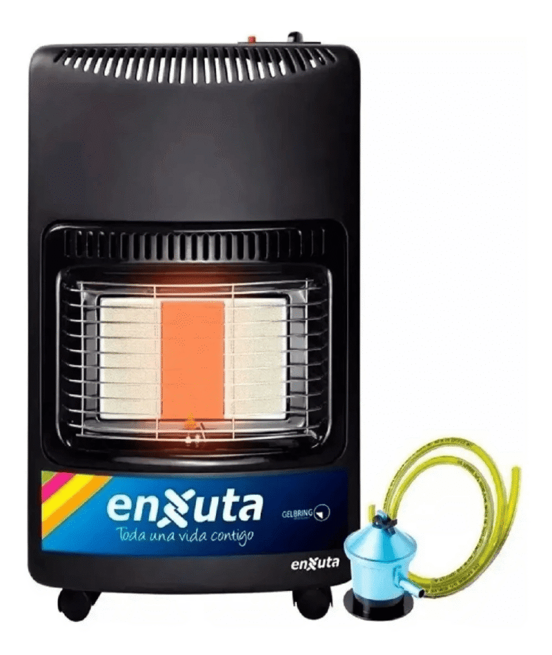 Estufa Supergas Enxuta Válvula de seguridad y manguera certificadas