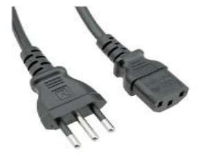 Cable Corriente de Alimentación Tres en Línea