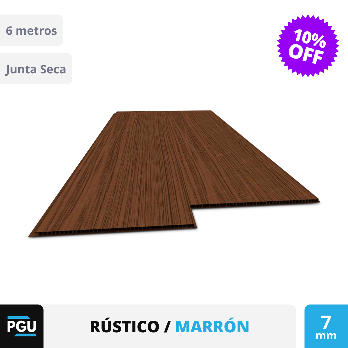 Cielorraso de PVC Rústico Junta Seca 7mm: imagen 2