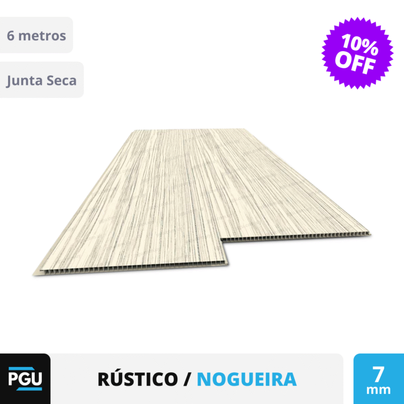 Cielorraso de PVC Rústico Junta Seca 7mm