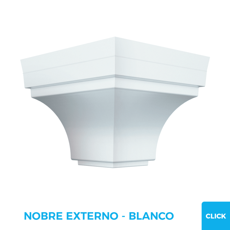 Esquinero Media Caña Externo Click - PVC Plasbil