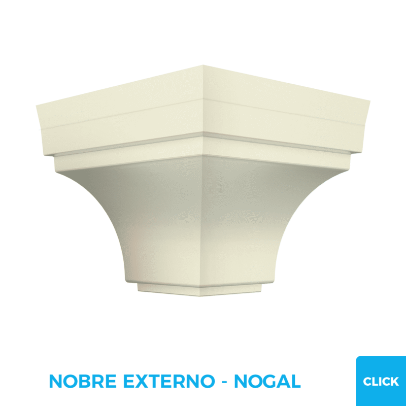 Esquinero Media Caña Externo Click - PVC Plasbil