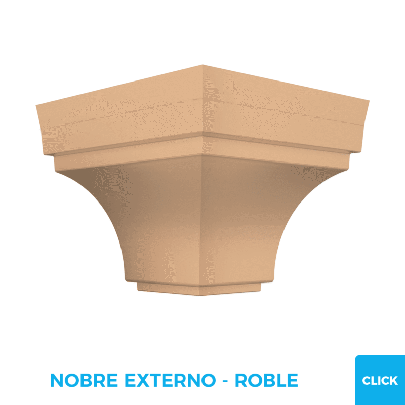 Esquinero Media Caña Externo Click - PVC Plasbil