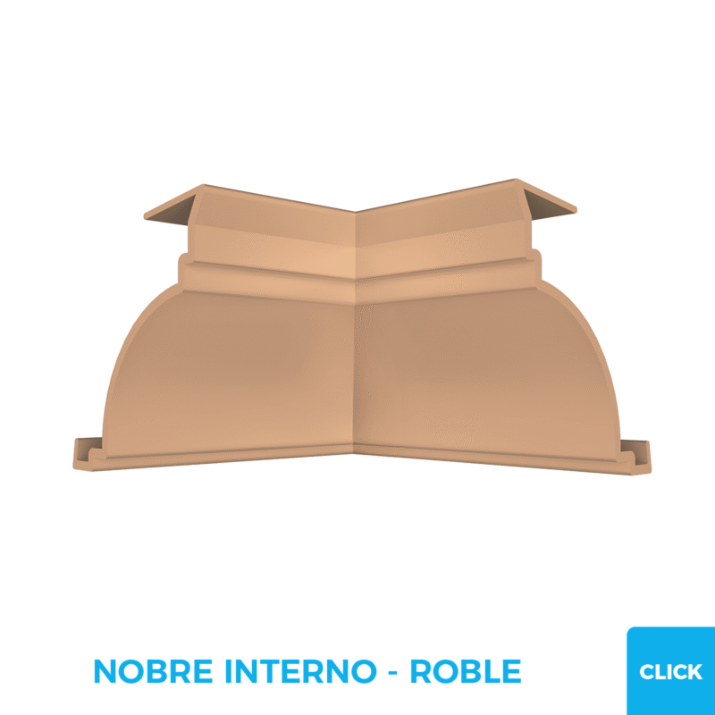 Esquinero Media Caña Interno Click - PVC Plasbil