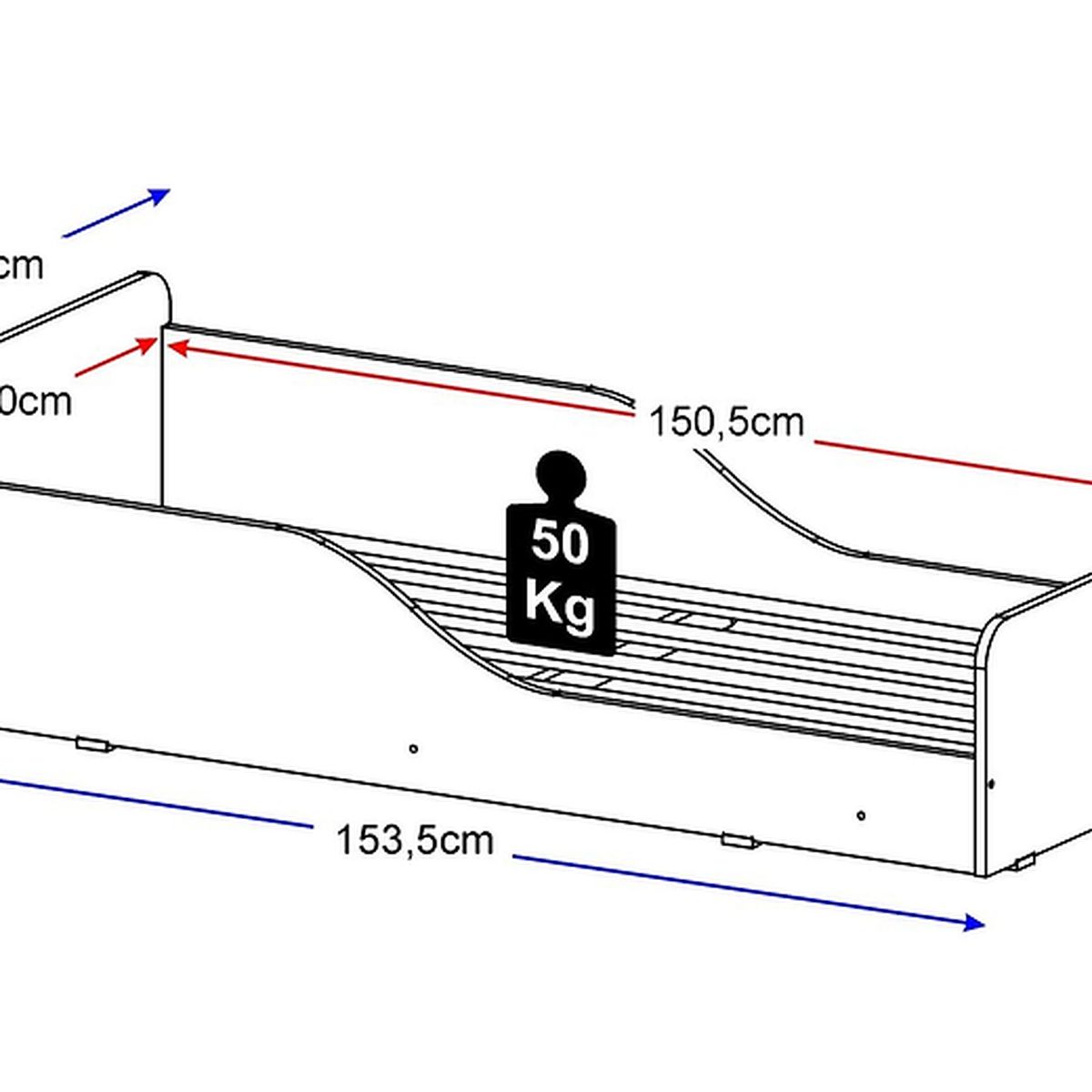 Mini Cama Space Color Blanco Satinado: imagen 5