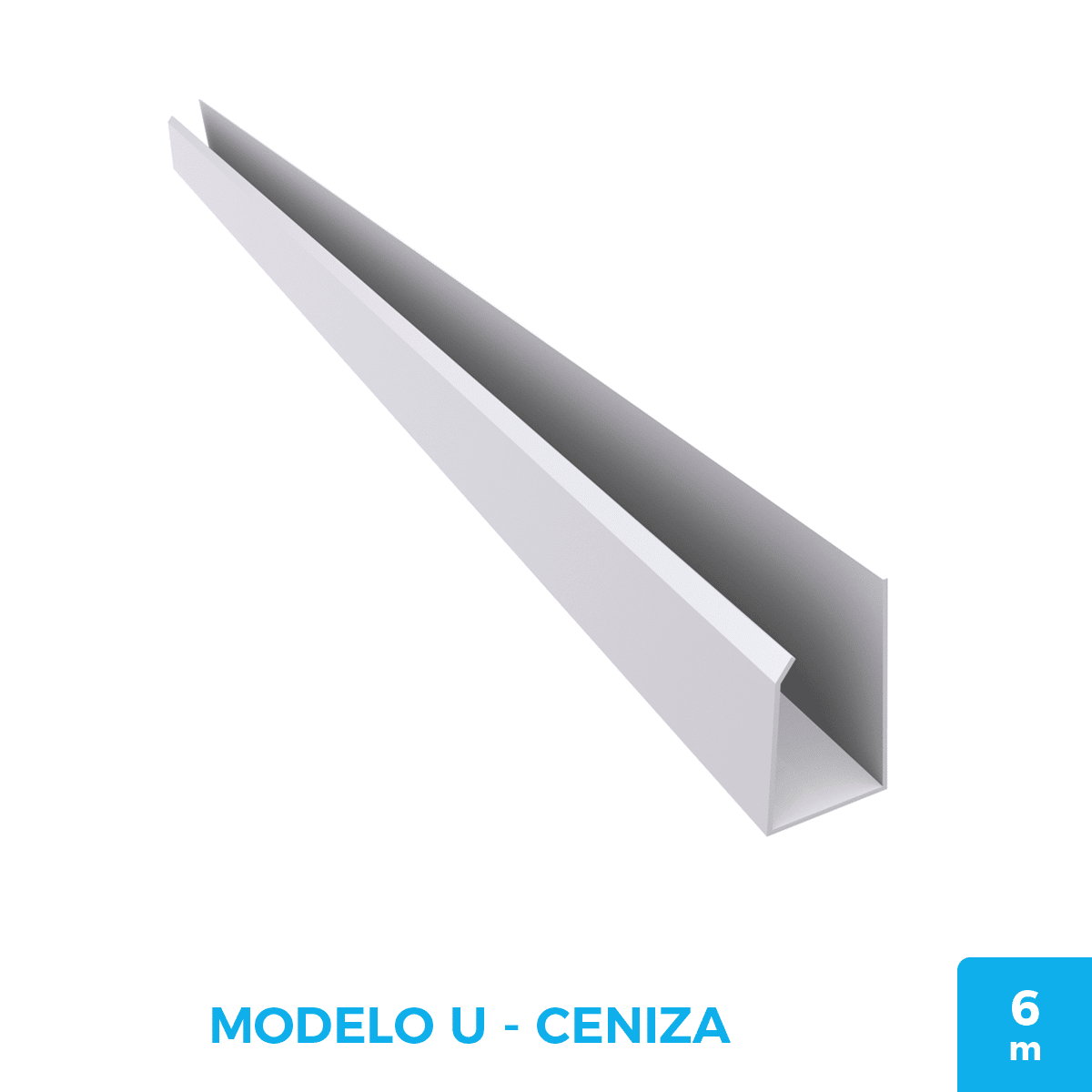 Perfiles de PVC - Modelo U 6m: imagen 1