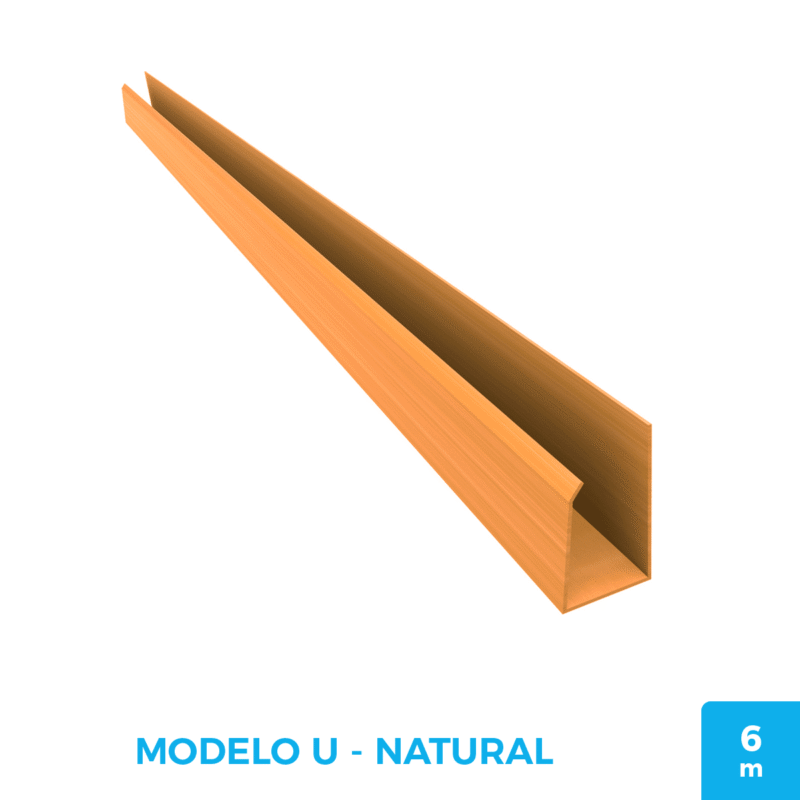 Perfiles de PVC - Modelo U 6m