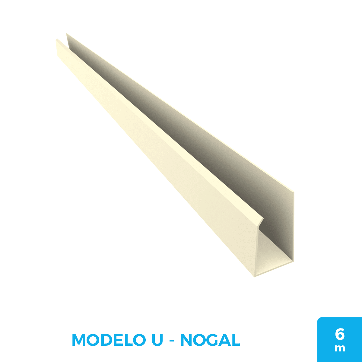 Perfiles de PVC - Modelo U 6m: imagen 3