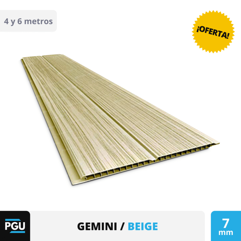 Cielorraso de PVC - Color madera de 7mm