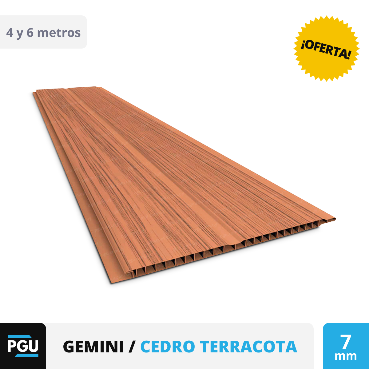 Cielorraso de PVC - Color madera de 7mm: imagen 1