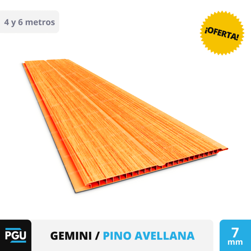 Cielorraso de PVC - Color madera de 7mm