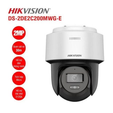 Camara Hik 2 MP Fixed Lens Support Wi-Fi 6 Smart Hybrid Light EXTERIOR DS-2DE2C200MWG/W
