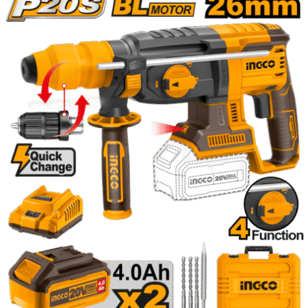 Rotomartillo a Batería 4 Funciones + accesorios