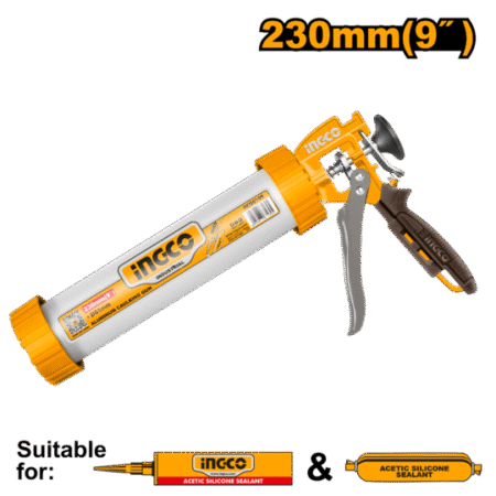 PISTOLA APLICAR SILICONA INDUSTRIAL 9" INGCO HCG0109