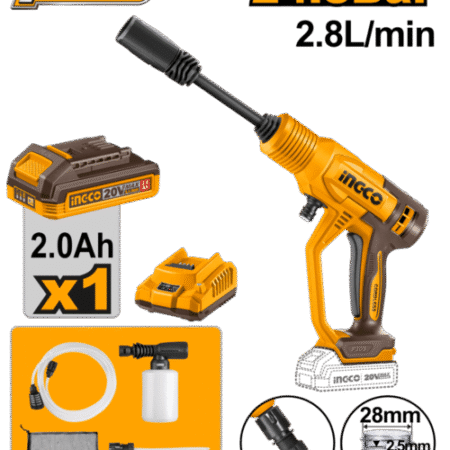 Hidrolavadora a Batería Cargador y accesorios