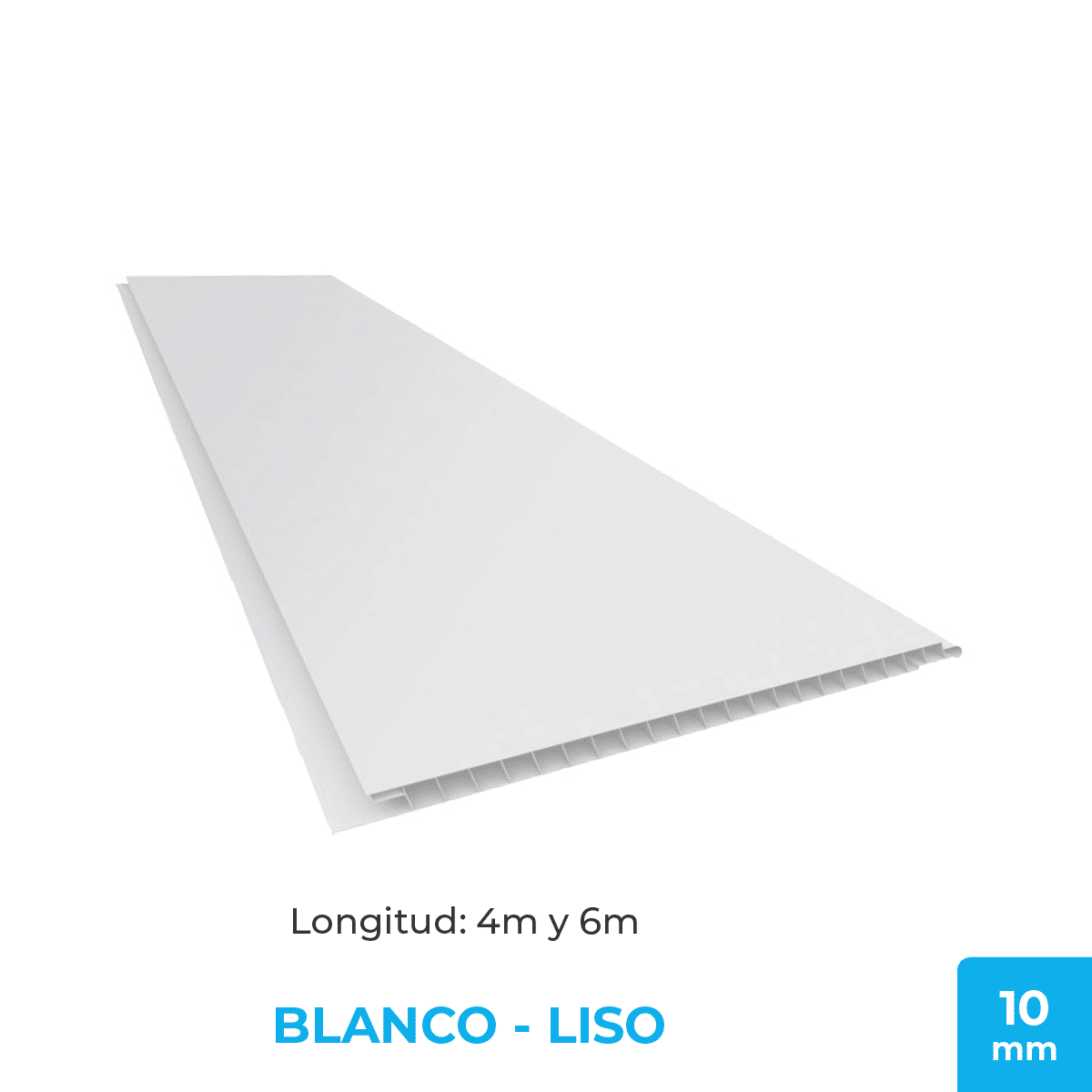 Cielorraso de PVC Blanco Liso - Plasbil 20cm x 10mm: imagen 1