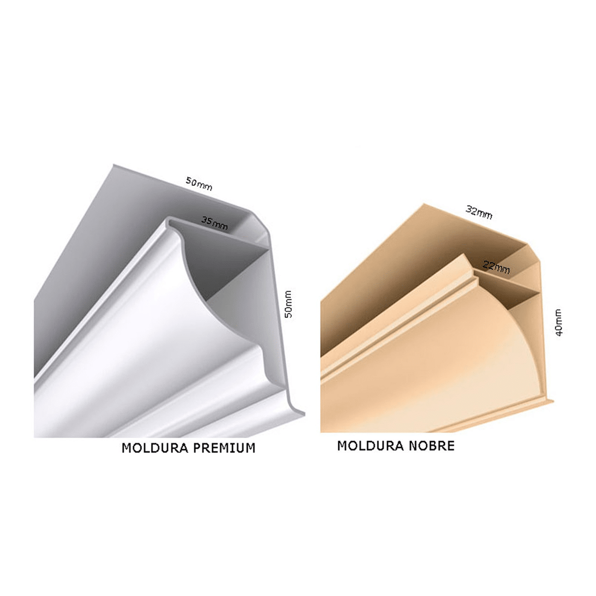 Perfiles de PVC - Moldura Media Caña: imagen 7