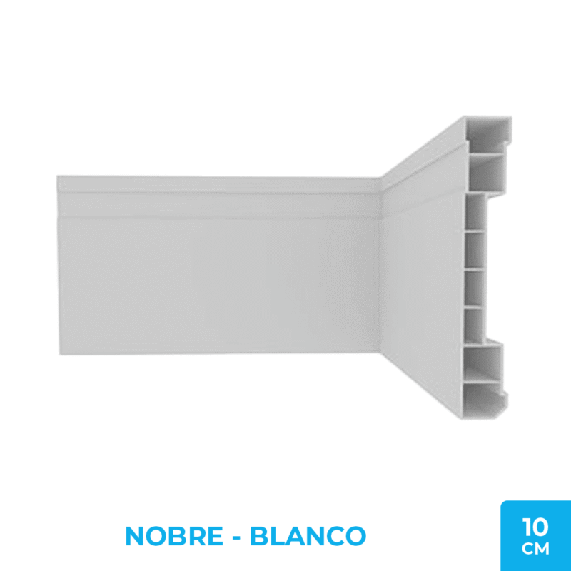 Zócalo Nobre 10cm - PVC Plasbil Blanco