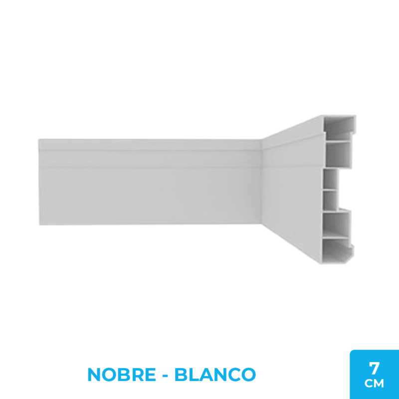 Zócalo Nobre 7cm - PVC Plasbil Cielo Raso Negro Rustico