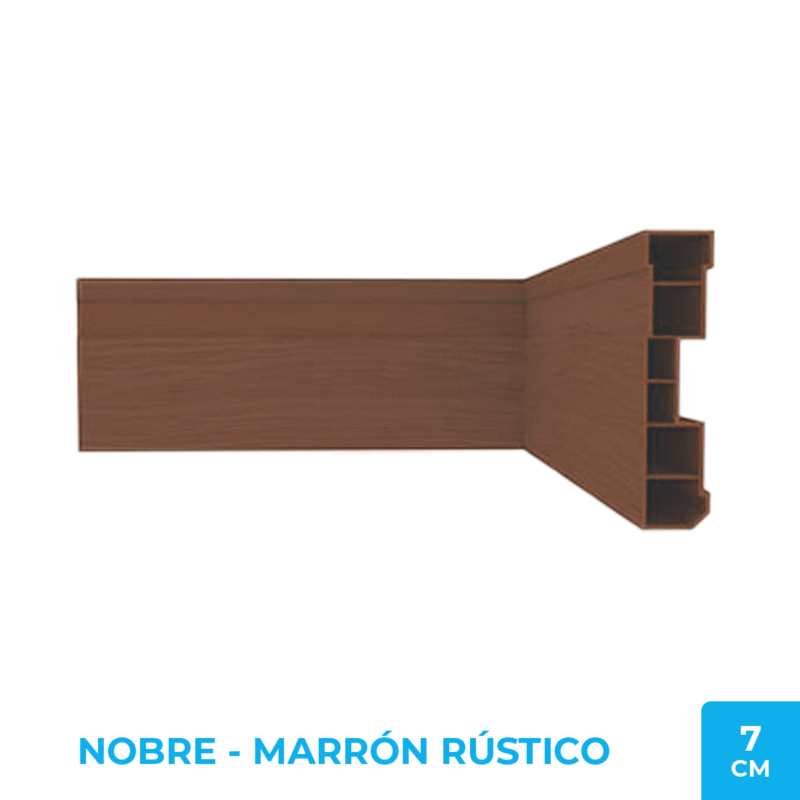 Zócalo Nobre 7cm - PVC Plasbil Cielo Raso Negro Rustico