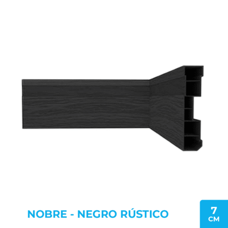 Zócalo Nobre 10cm - PVC Plasbil Negro Rústico