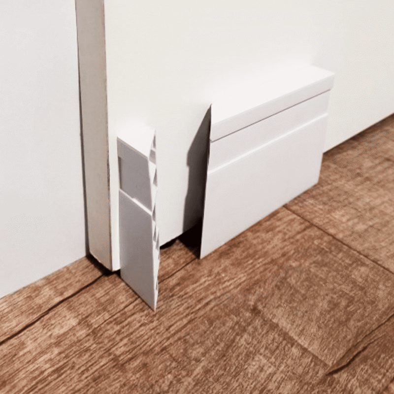 Zócalo Nobre 7cm - PVC Plasbil Cielo Raso Negro Rustico